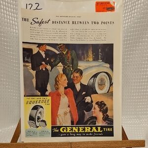 Vintage General Tire Magazine Advertisement 1940 - Kelloggs Back Side